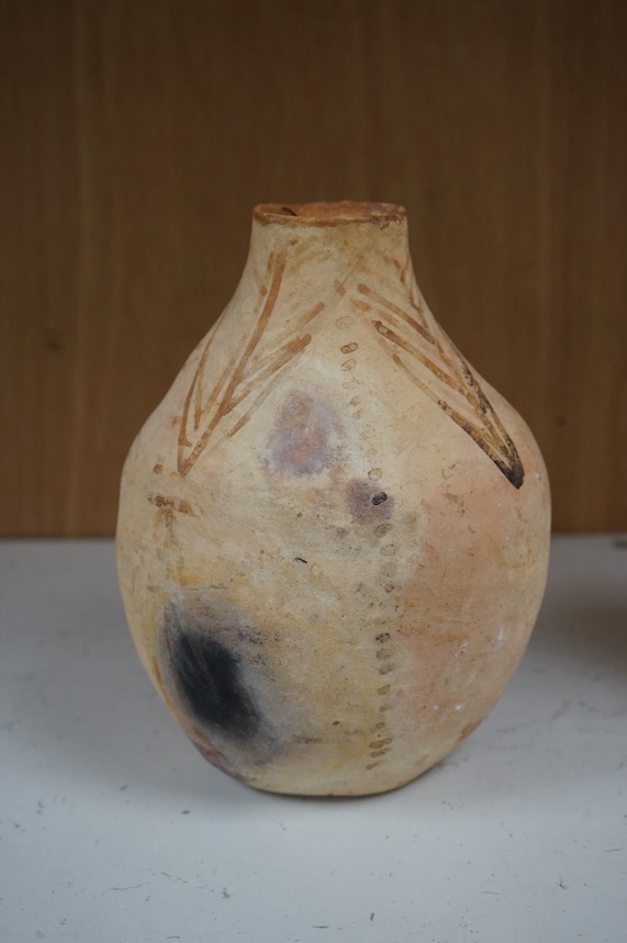 An Indus Valley pottery vase, 17cm high. Condition - good